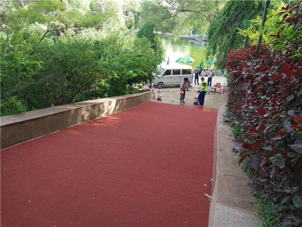 张家界彩色路面施工